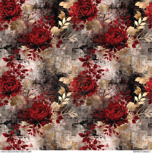 Romantic Roses 5 Printed Vinyl Sheet/Wrap