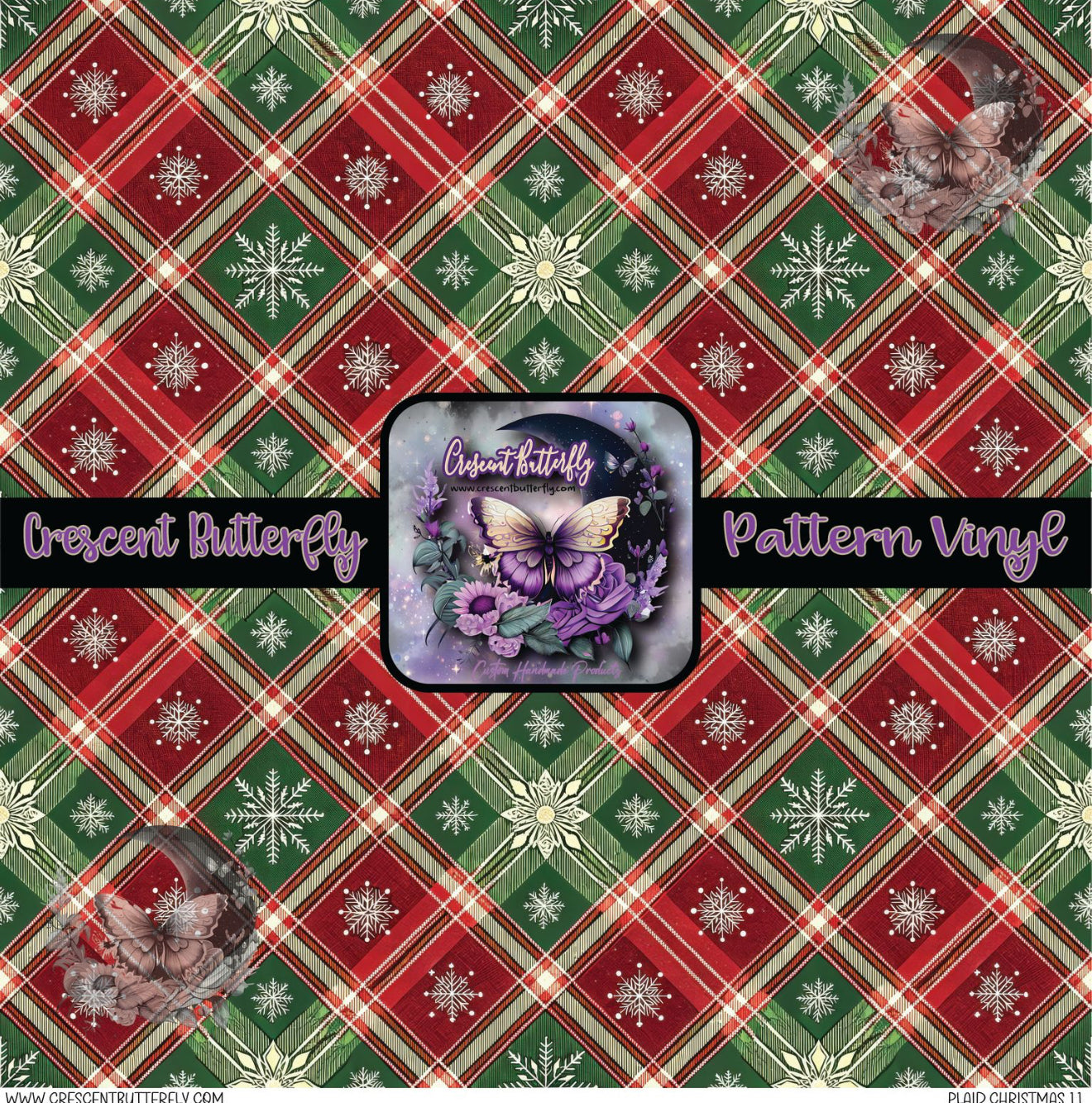 Plaid Christmas 11 Printed Vinyl Sheet/Wrap