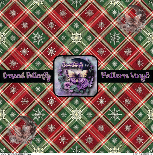 Plaid Christmas 11 Printed Vinyl Sheet/Wrap