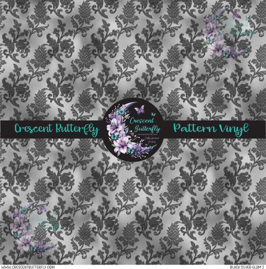 Black Silver Glam 2 Printed Vinyl Sheet/Wrap