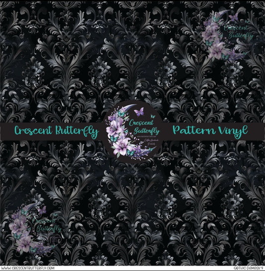 Gothic Damask 9 Printed Vinyl Sheet/Wrap