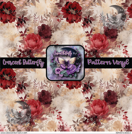 Romantic Roses 4 Printed Vinyl Sheet/Wrap