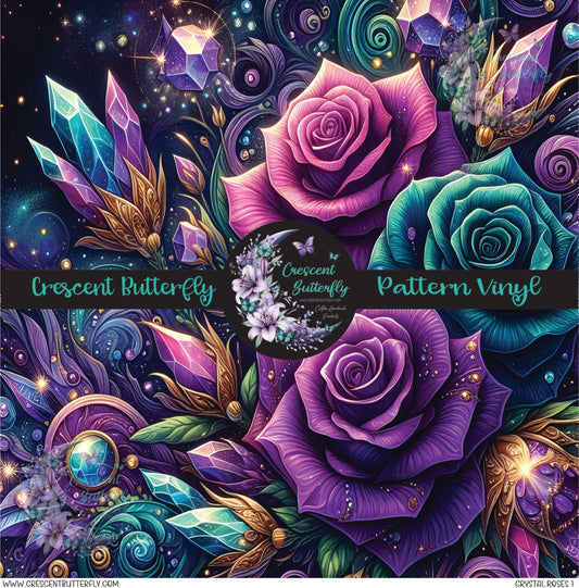 Crystal Roses 1 Printed Vinyl Sheet/Wrap