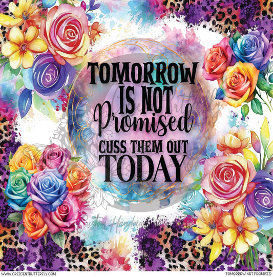 Tomorrow Not Promised Printed Vinyl Sheet/Wrap
