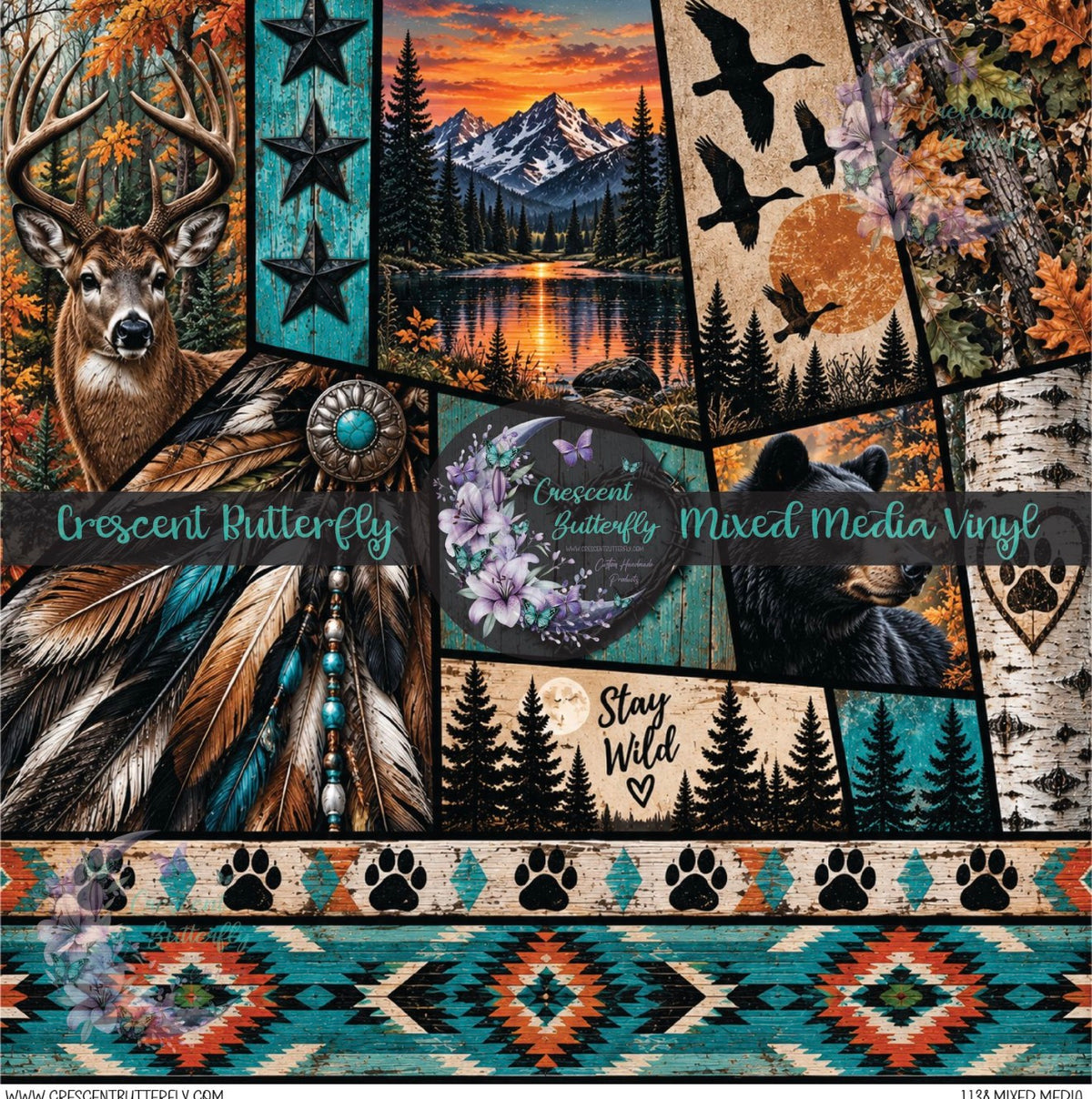 1138 Mixed Media Printed Vinyl Sheet/Wrap