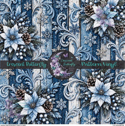 1-6-109-Winter Printed Vinyl Sheet/Wrap