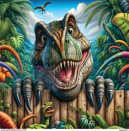 Dinosaur 4 Printed Vinyl Sheet/Wrap