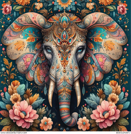 Boho Elephant 2 Printed Vinyl Sheet/Wrap