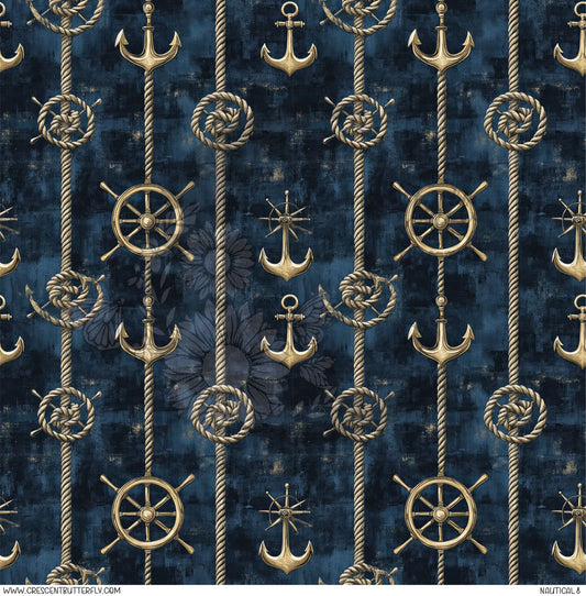 Nautical 8 Printed Vinyl Sheet/Wrap