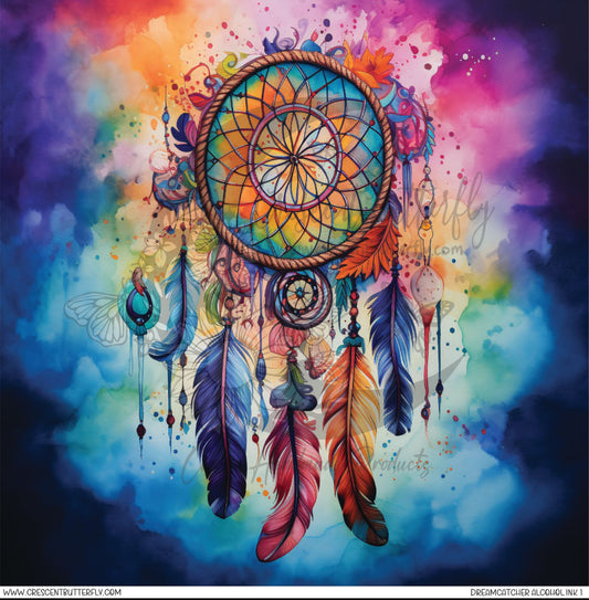 Dreamcatcher Alcohol Ink 1 Printed Vinyl Sheet/Wrap