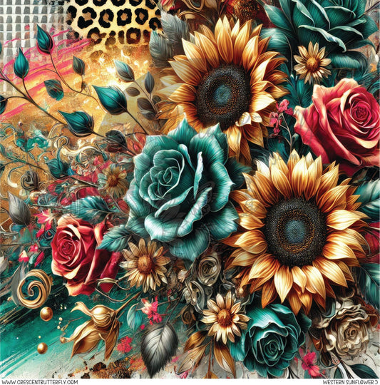 Western Sunflower 5 Printed Vinyl Sheet/Wrap