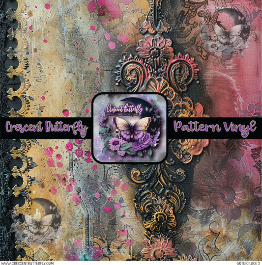 Gothic Lace 5 Printed Vinyl Sheet/Wrap