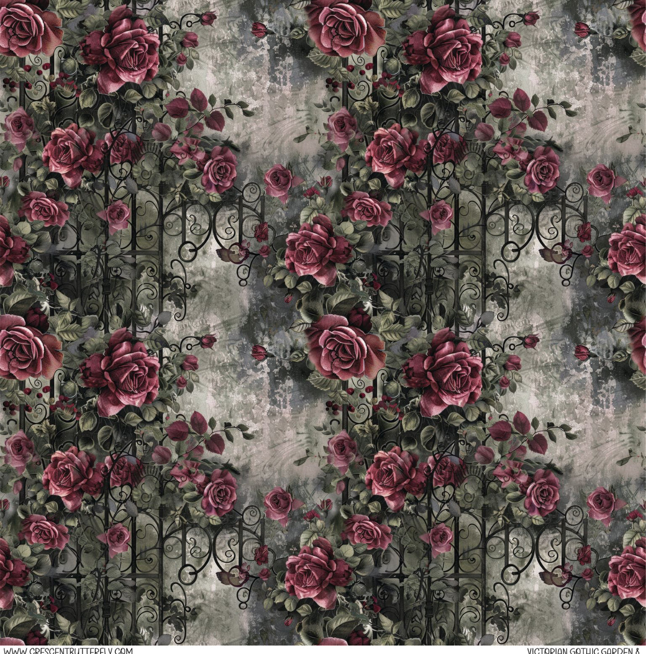 Victorian Gothic Garden 8 Printed Vinyl Sheet/Wrap