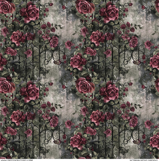 Victorian Gothic Garden 8 Printed Vinyl Sheet/Wrap