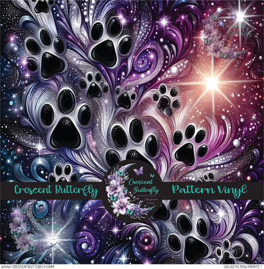 Galactic Paw Prints 1 Printed Vinyl Sheet/Wrap