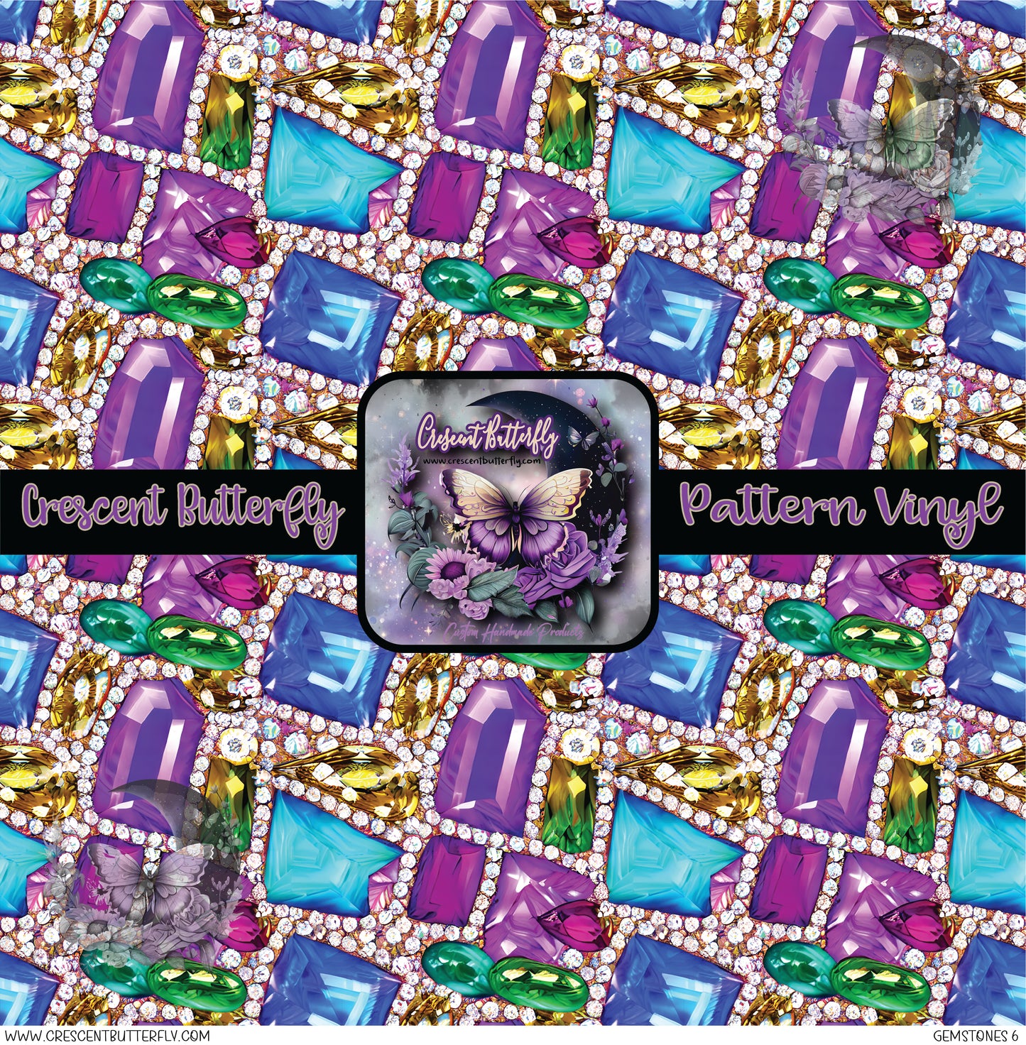 Gemstones 6 Printed Vinyl Sheet/Wrap