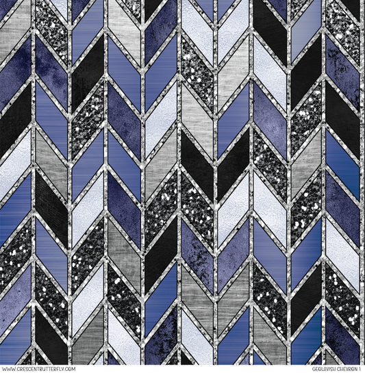 Geolavish Chevron 1 Printed Vinyl Sheet/Wrap