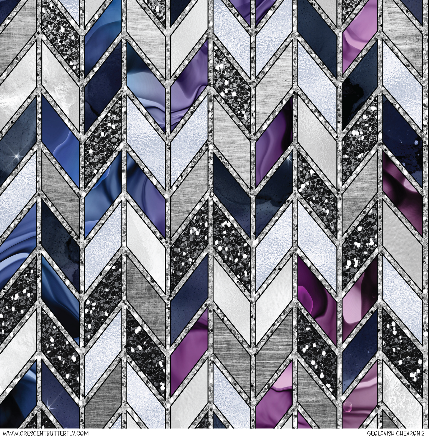 Geolavish Chevron 2 Printed Vinyl Sheet/Wrap