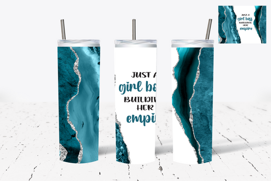 Girl Boss Teal Sublimation Tumbler