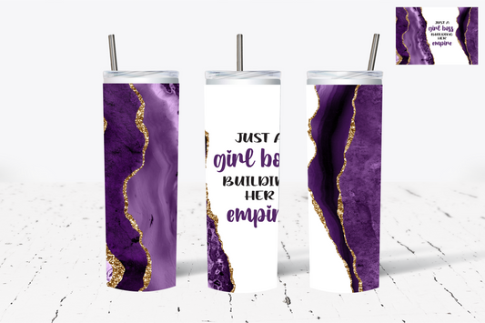 Girl Boss Purple Sublimation Tumbler