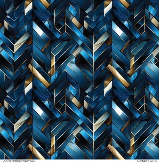 Glamorous Blue 14 Pattern Vinyl Sheet/Wrap