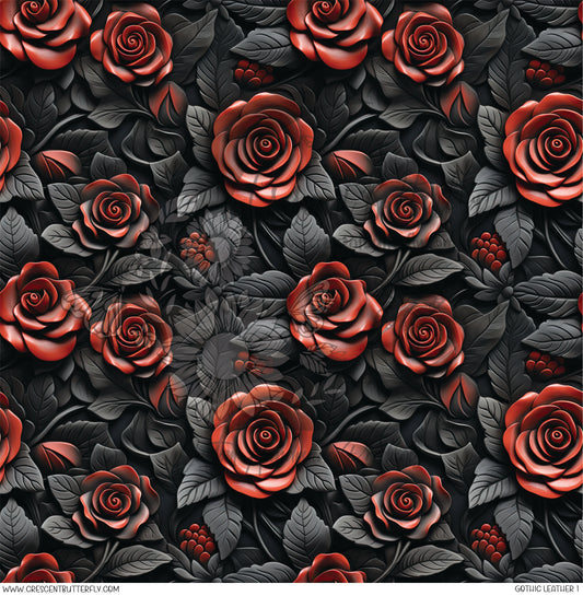 Gothic Leather 1 Printed Vinyl Sheet/Wrap
