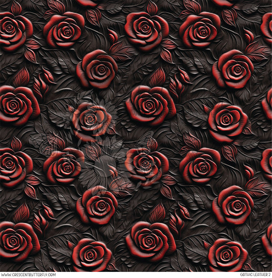 Gothic Leather 2 Printed Vinyl Sheet/Wrap