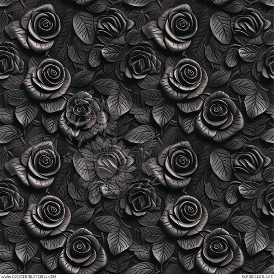 Gothic Leather 3 Printed Vinyl Sheet/Wrap