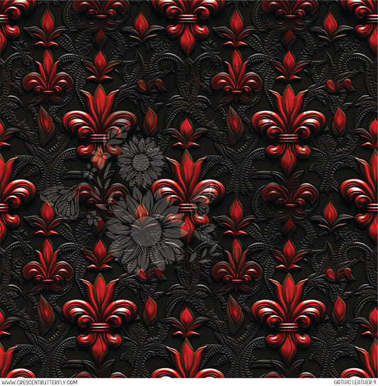 Gothic Leather 9 Printed Vinyl Sheet/Wrap