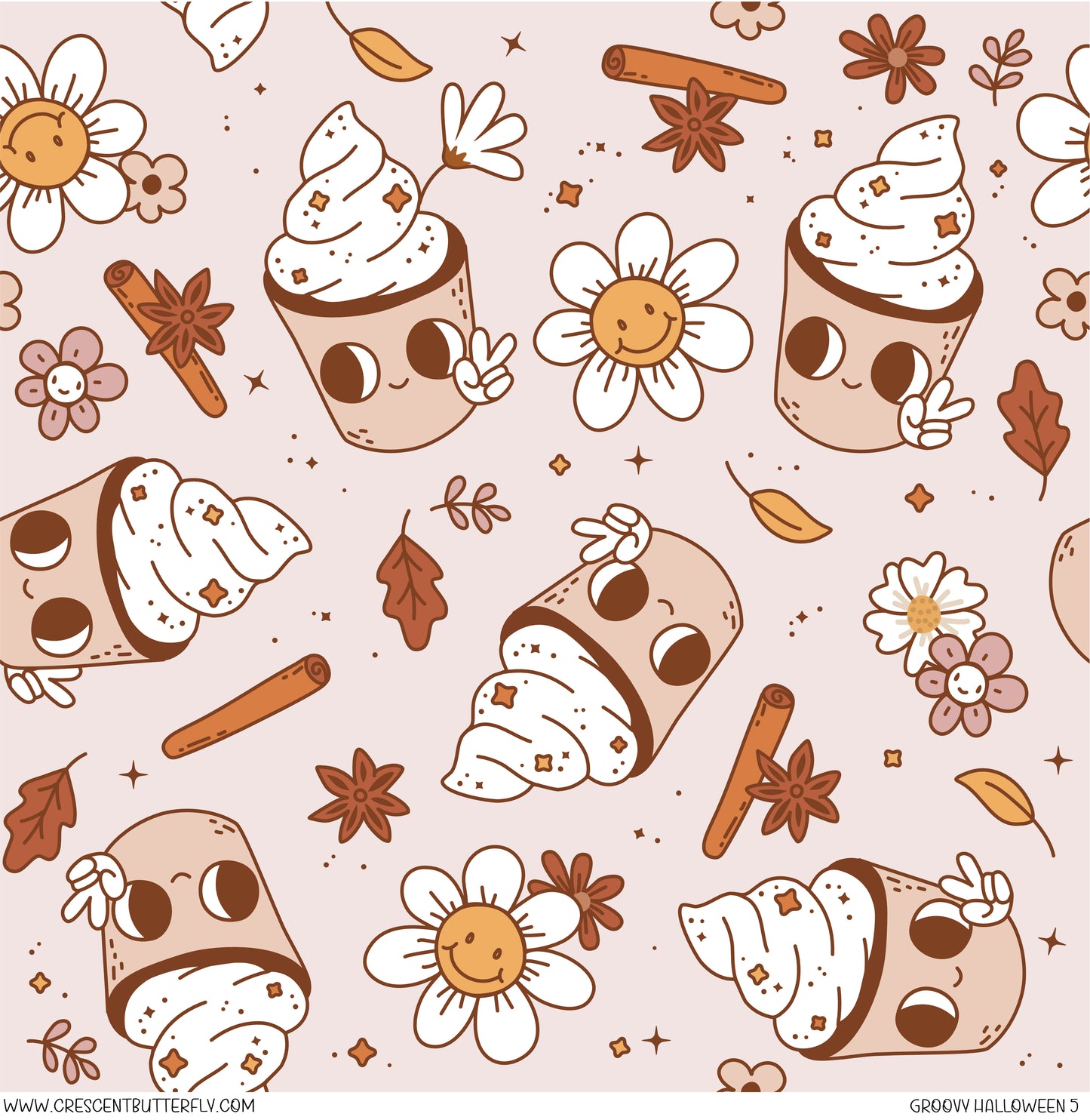 Groovy Halloween 5 Printed Vinyl Sheet/Wrap