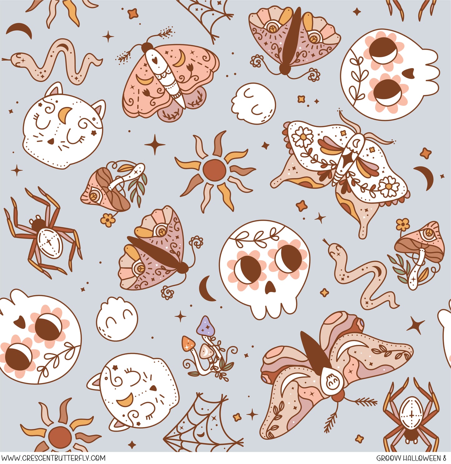 Groovy Halloween 8 Printed Vinyl Sheet/Wrap