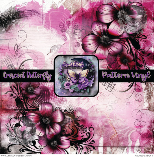 Grunge Garden 3 Printed Vinyl Sheet/Wrap