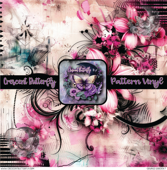 Grunge Garden 7 Printed Vinyl Sheet/Wrap