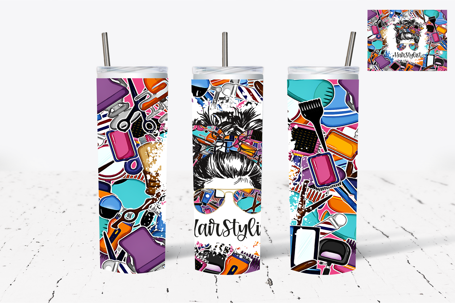 Hairstylist Sublimation Tumbler