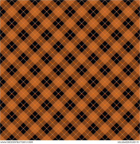 Halloween Plaid 19 Vinyl Sheet/Wrap