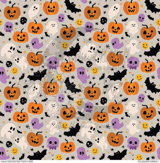 Halloween Spooks 1 Printed Vinyl Sheet/Wrap