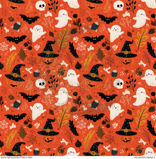 Halloween Spooks 4 Printed Vinyl Sheet/Wrap