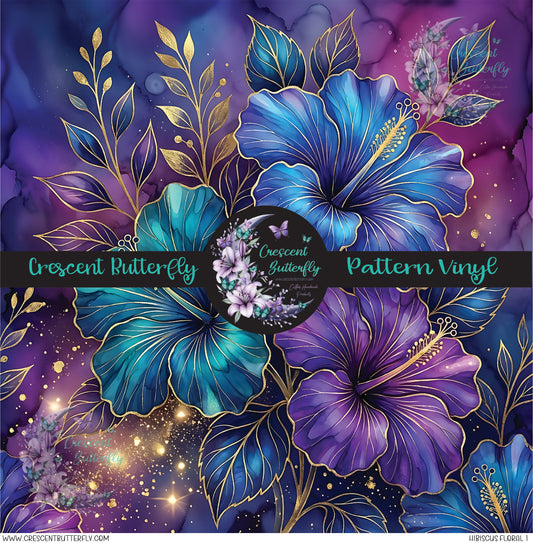 Hibiscus Floral 1 Printed Vinyl Sheet/Wrap