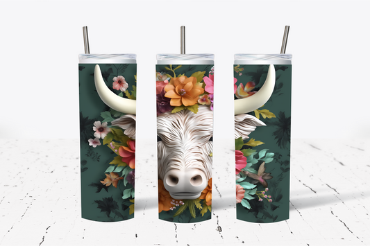 Highland Cow 9 3D Sublimation Tumbler