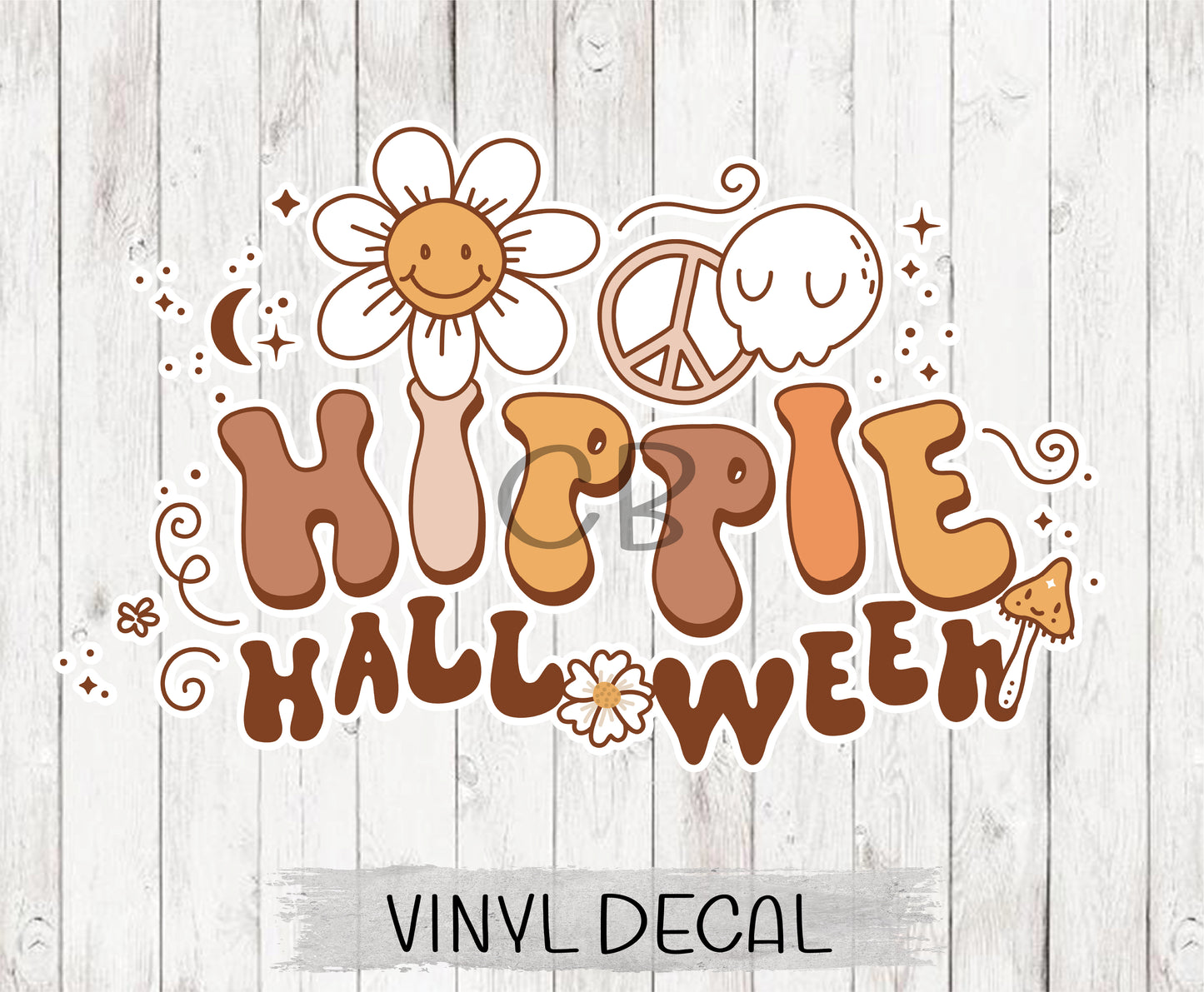 Hippie Halloween Decal