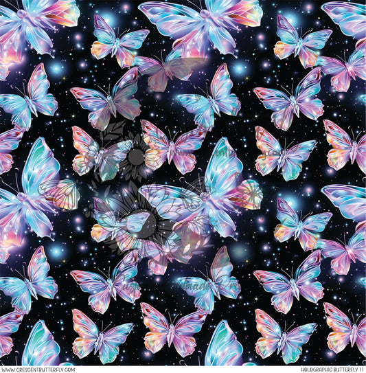 Holographic Butterfly 11 Printed Vinyl Sheet/Wrap