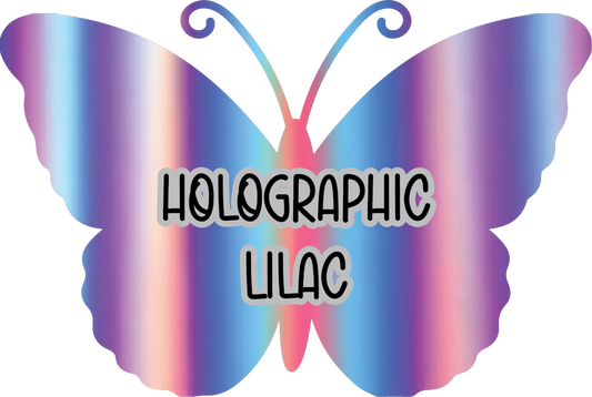 Holographic Lilac Pre-Cut Pinstripe Vinyl Sheet