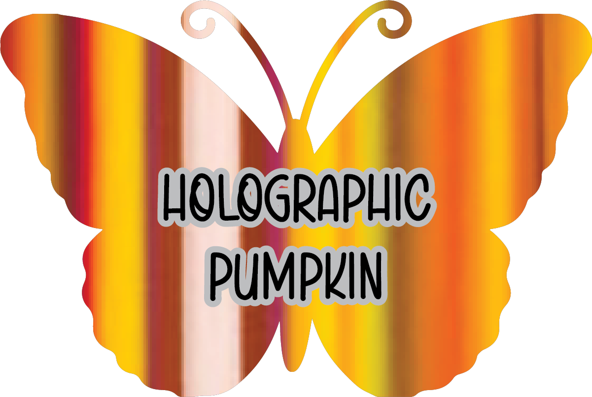 Holographic Pumpkin Pre-Cut Pinstripe Vinyl Sheet