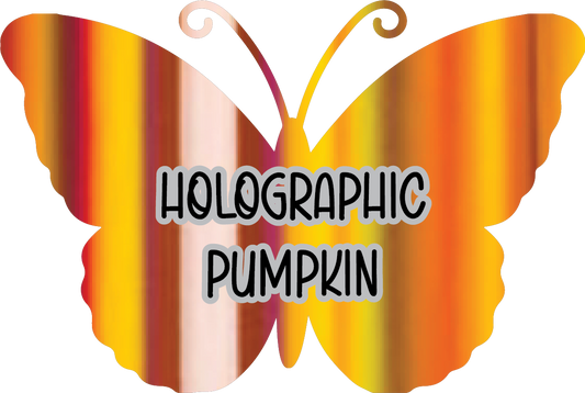 Holographic Pumpkin Pre-Cut Pinstripe Vinyl Sheet