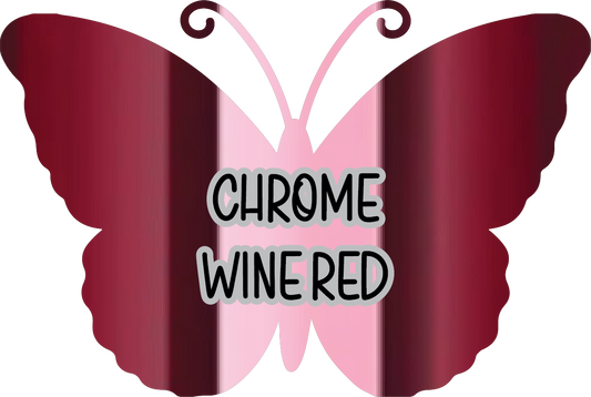 Chrome Wine Red Pre-Cut Pinstripe Vinyl Sheet