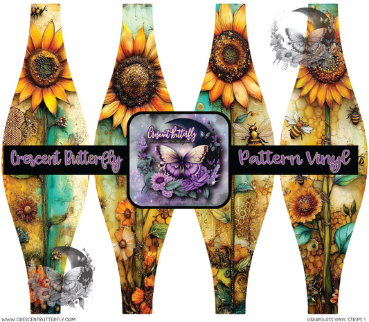 Hourglass Vinyl Strips 1 Printed Vinyl Sheet/Wrap