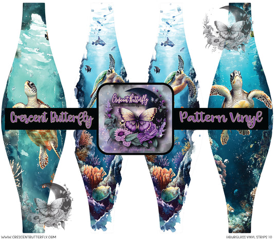 Hourglass Vinyl Strips 10 Printed Vinyl Sheet/Wrap