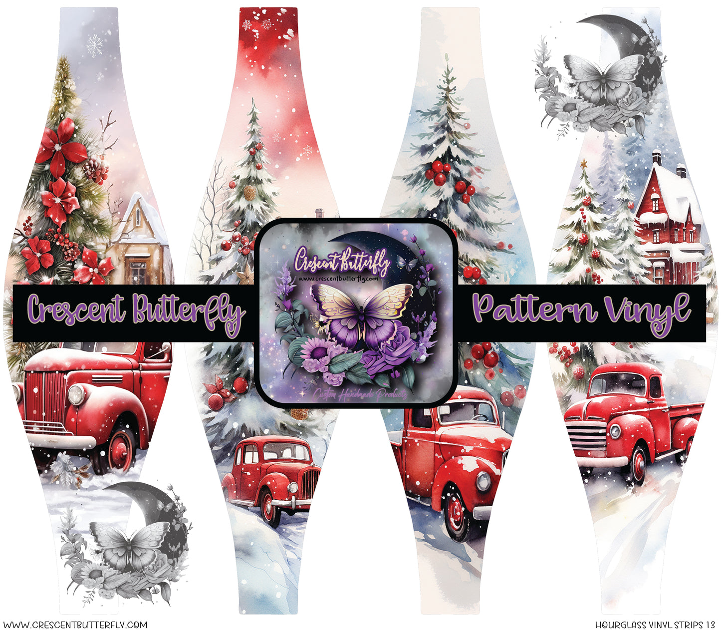 Hourglass Vinyl Strips 13 Printed Vinyl Sheet/Wrap