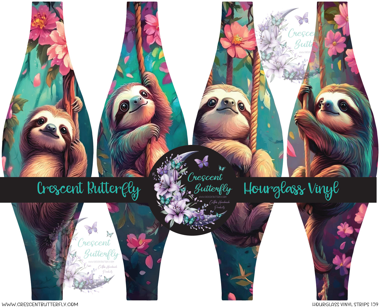 Hourglass Vinyl Strips 159 Printed Vinyl Sheet/Wrap