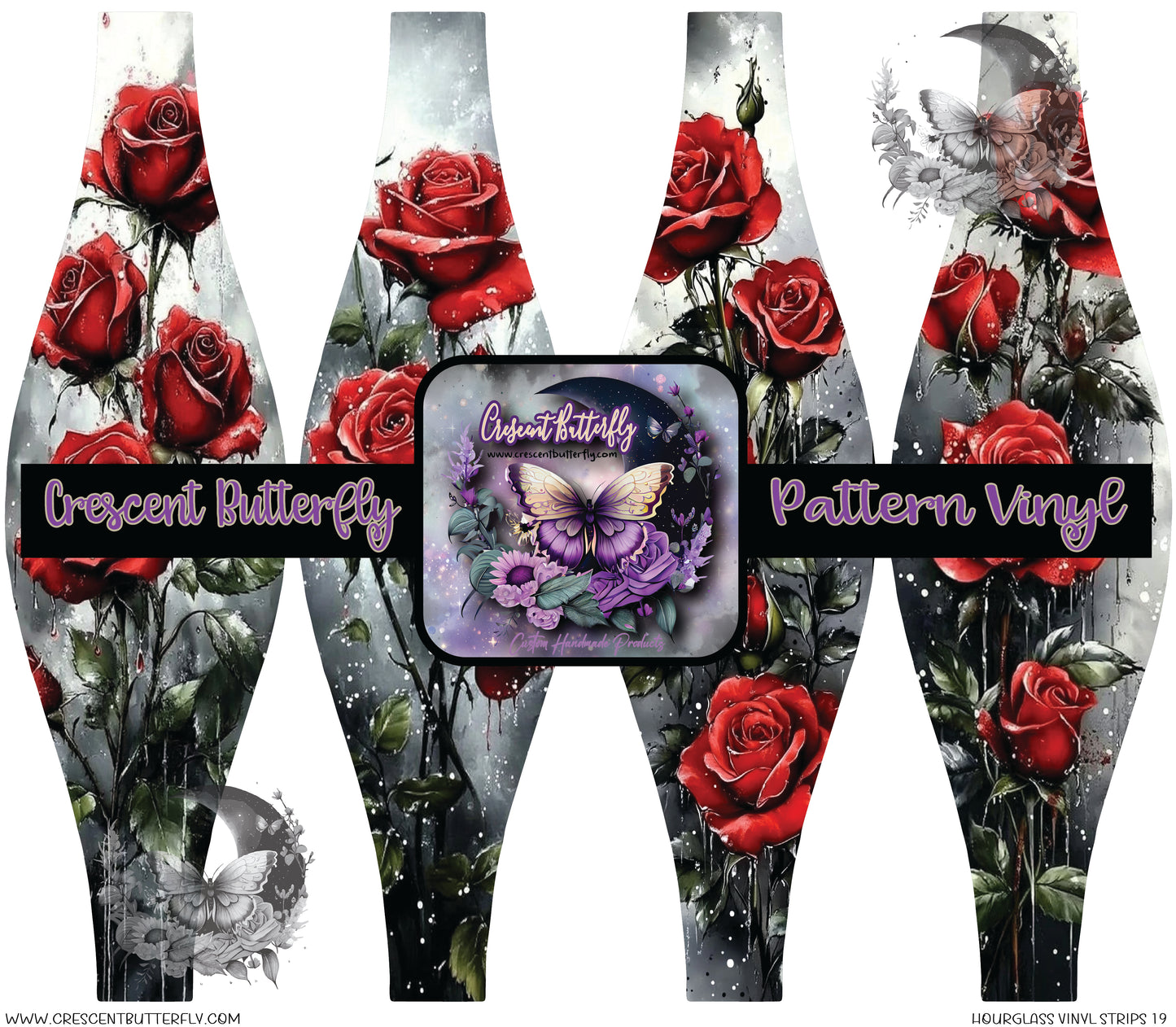 Hourglass Vinyl Strips 19 Printed Vinyl Sheet/Wrap